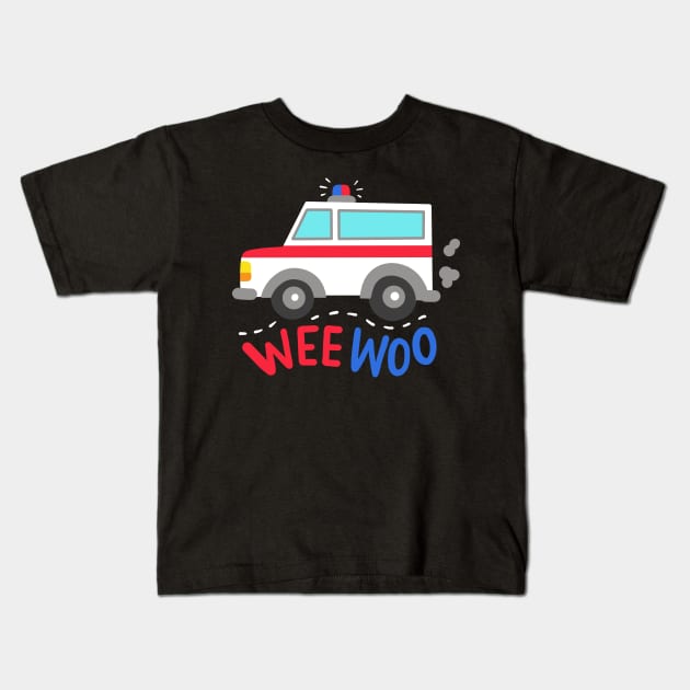 Ambulance Paramedic EMS EMT Kids T-Shirt by KAWAIITEE